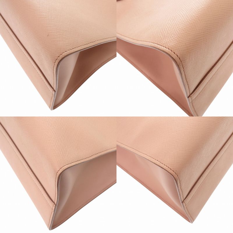 Prada Monochrome Saffiano Leather Pink Beige Handbag