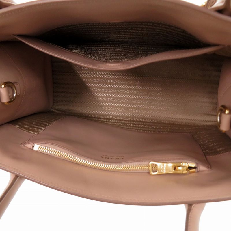 Prada Monochrome Saffiano Leather Pink Beige Handbag
