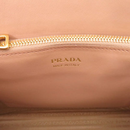 Prada Monochrome Saffiano Leather Pink Beige Handbag