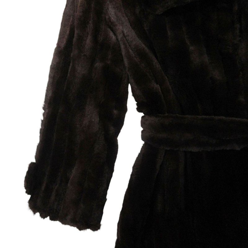 Dior Aw Stand Collar Coat Alpaca Fur Brown
