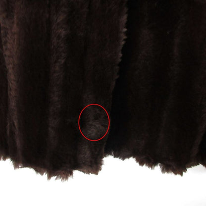 Dior Aw Stand Collar Coat Alpaca Fur Brown