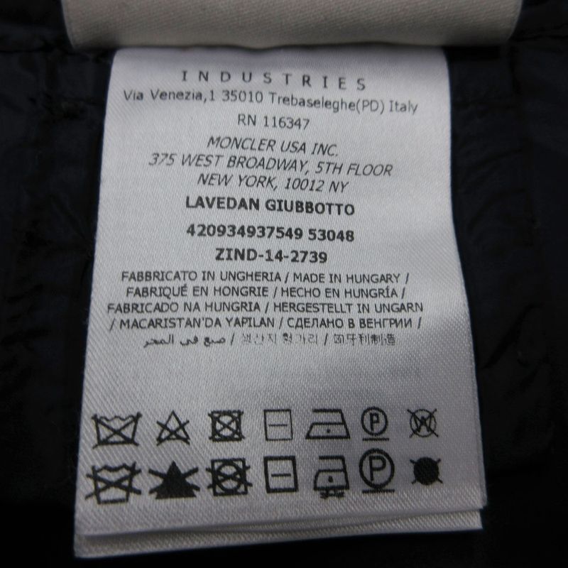 Moncler Down Jacket Lavedan Long Coat Navy