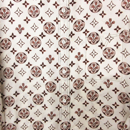 Louis Vuitton Long Sleeve Shirt Monogram All Over Pattern Silk Top White