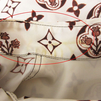 Louis Vuitton Long Sleeve Shirt Monogram All Over Pattern Silk Top White