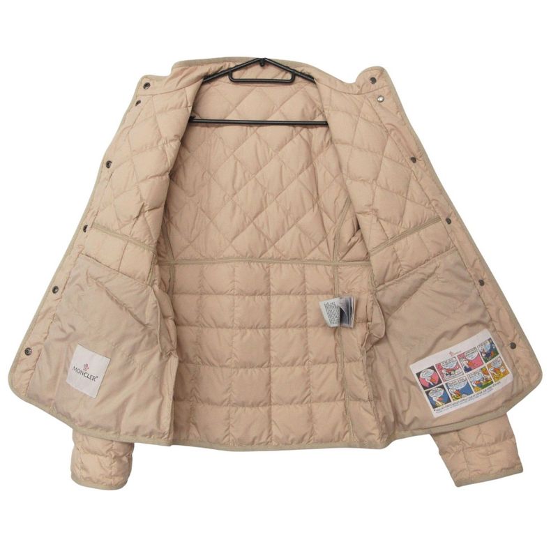 Moncler Down Jacket Courlis Quilted Lightweight Beige