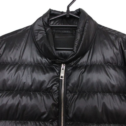 Prada Down Jacket Triangle Logo Zip Up Black