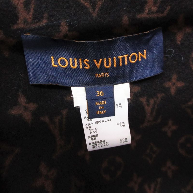 Louis Vuitton Poncho Monogram Hooded Wrap Cape Coat Black