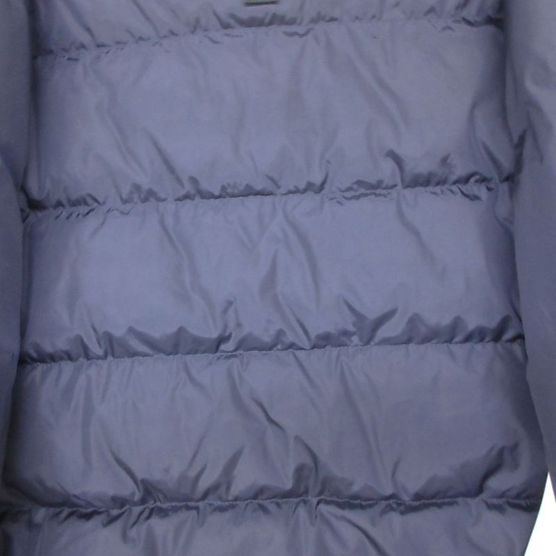 Gucci Down Jacket Snake Patch Zip Up Hooded Navy