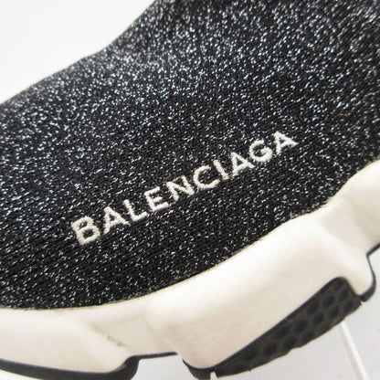 Balenciaga Sneakers Speed Sweatshirt Lame Knit Shoes 37 Black 23.5 cm