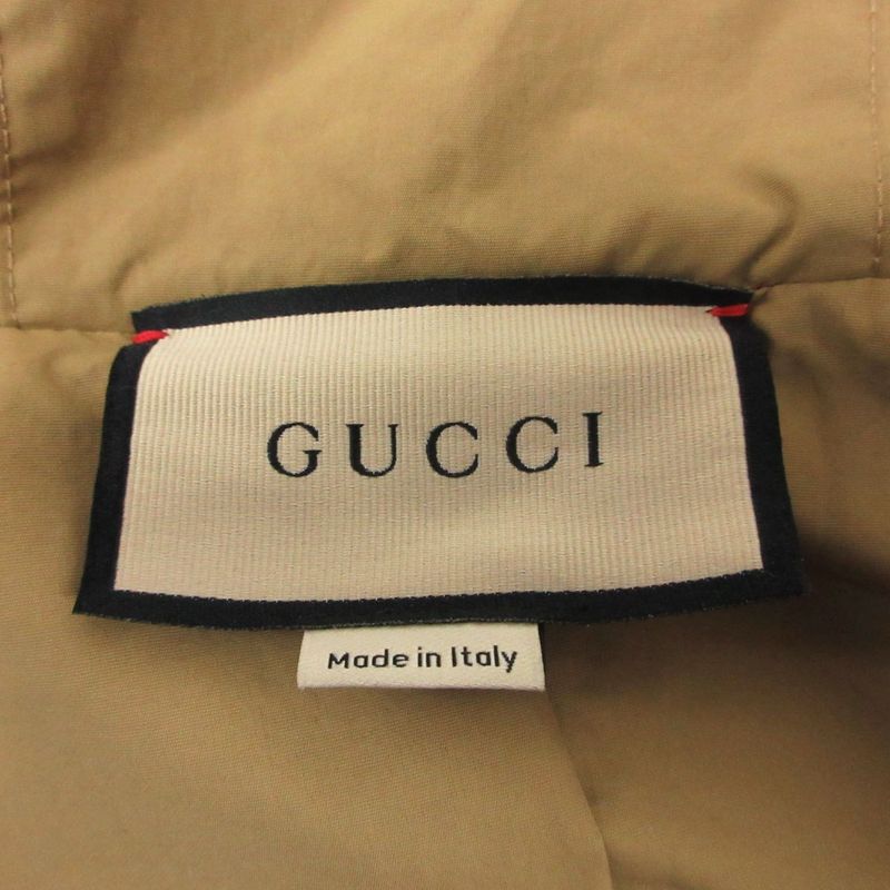 Gucci Jacket Maxi GG Wool Jersey Zip Up Bomber Beige
