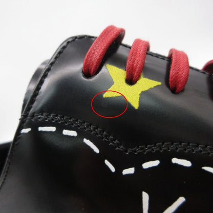 Dolce & Gabbana Dress Shoes Leather Oxford Up Studded Graphic Paint Shackle 7.5