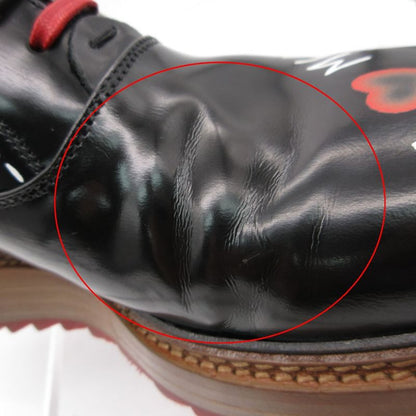 Dolce & Gabbana Dress Shoes Leather Oxford Up Studded Graphic Paint Shackle 7.5
