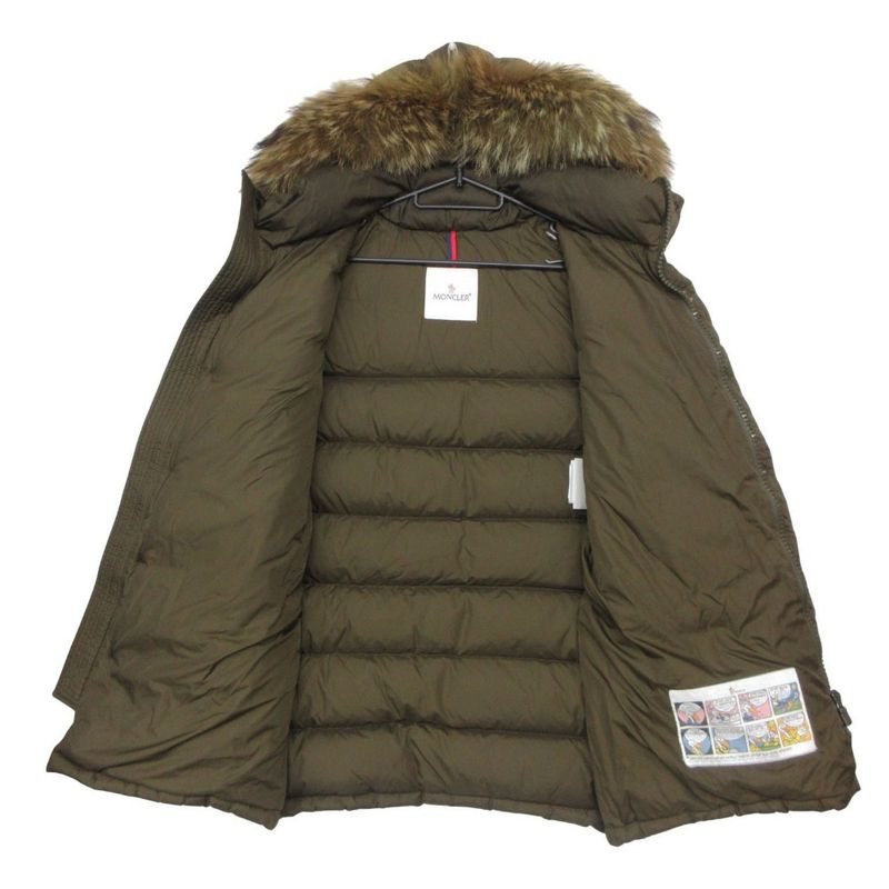 Moncler Down Jacket Cluny Coat Short Koyo Tefa Hooded Khaki