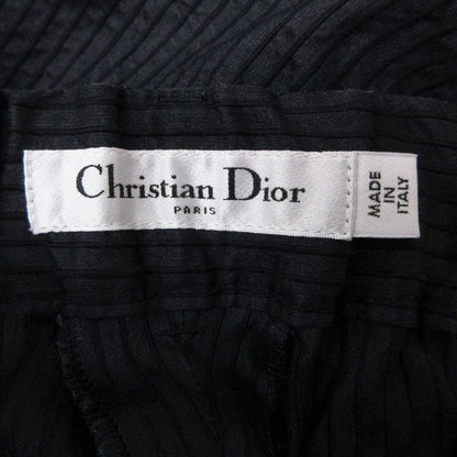 Dior Pants Silk Cotton Striped Pattern Wide Navy
