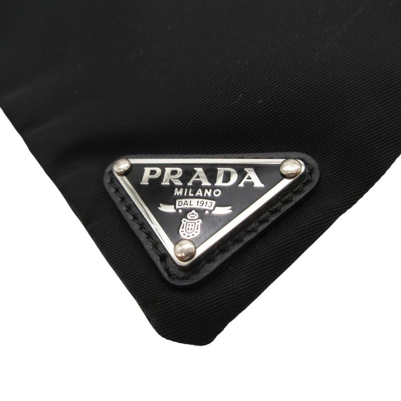 Prada Re-Nylon Tessuto Nylon Triangle Logo Pet Collar Black