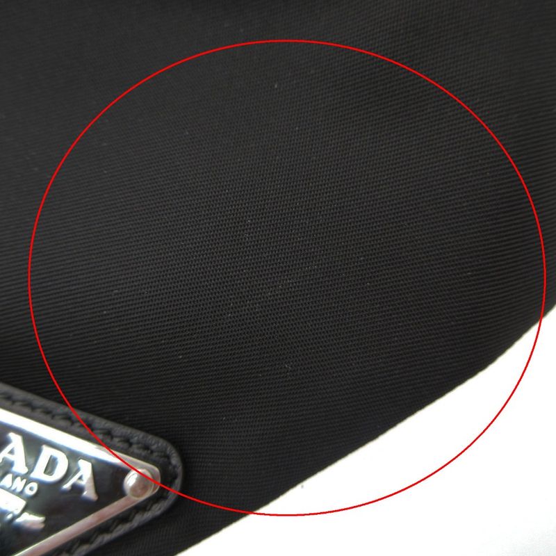 Prada Re-Nylon Tessuto Nylon Triangle Logo Pet Collar Black