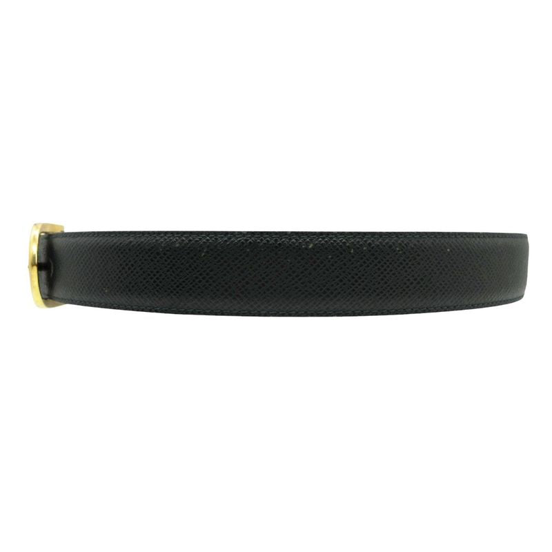 Louis Vuitton Belt Ceinture Classic Taiga Gold Silver Dark Green 110 44