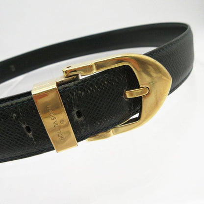 Louis Vuitton Belt Ceinture Classic Taiga Gold Silver Dark Green 110 44