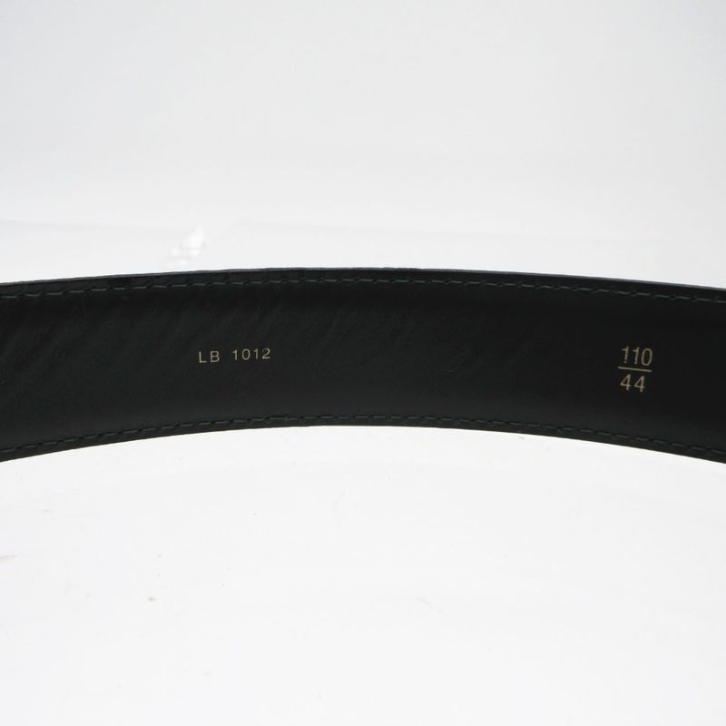 Louis Vuitton Belt Ceinture Classic Taiga Gold Silver Dark Green 110 44