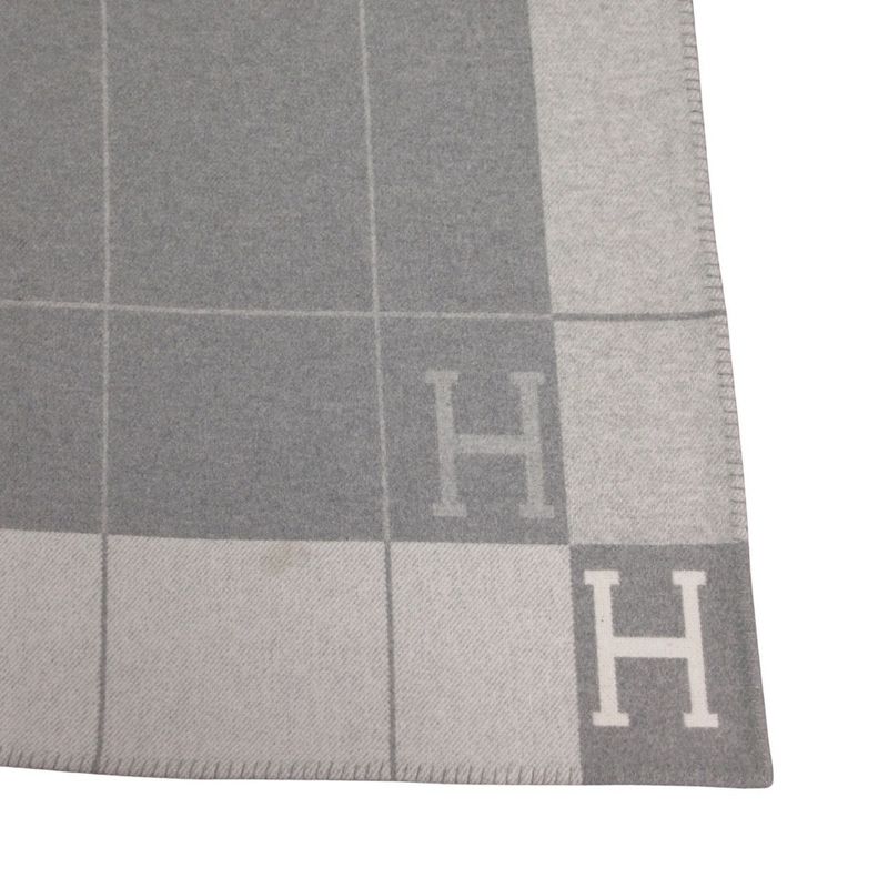 Hermes Avalon II Wool Cashmere 135 170 Gray 