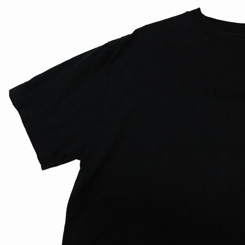 Gucci Short Sleeve T-Shirt Embroidered Cotton Jersey Logo Top Gray