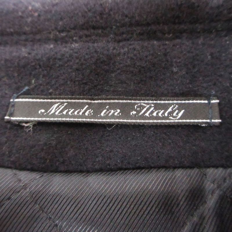 Fendi Duffel Coat Melton Wool Knee Length Long Black