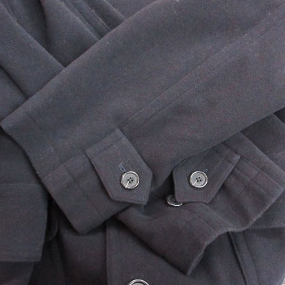 Fendi Duffel Coat Melton Wool Knee Length Long Black