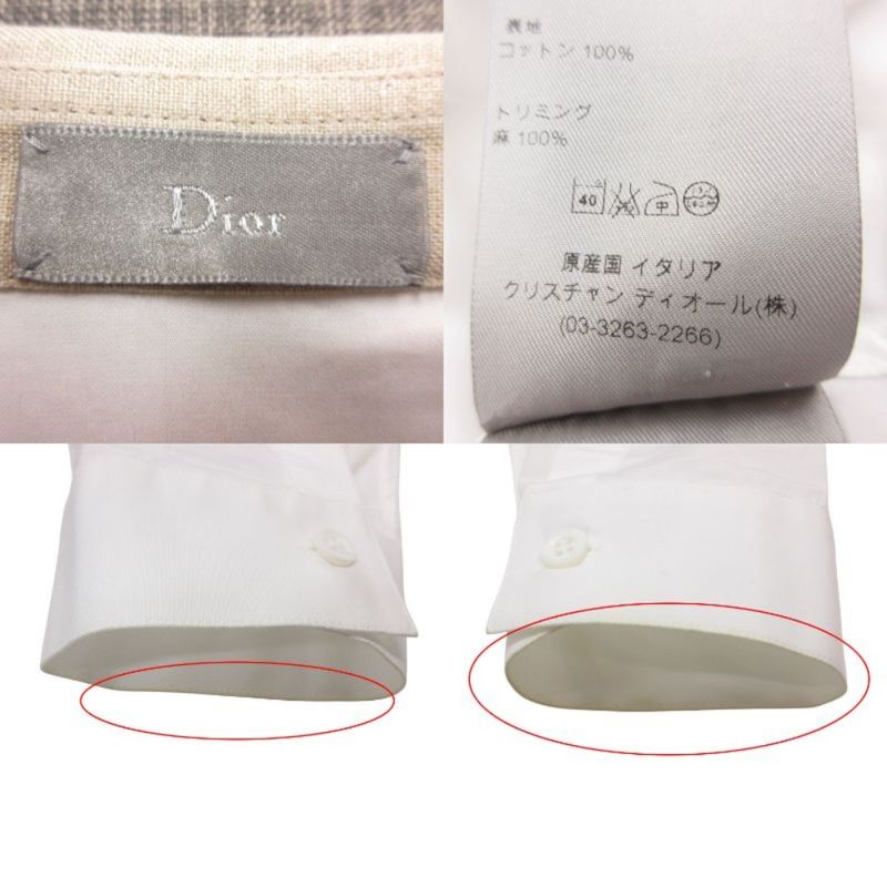 Dior Homme Long Sleeve Shirt Western Dress Shirt White