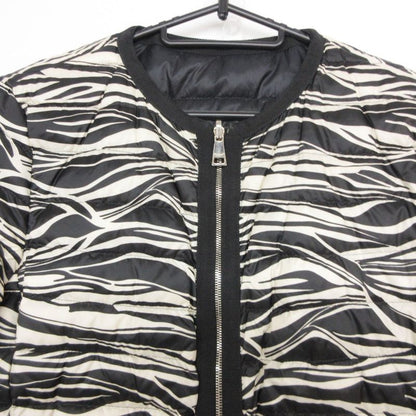 Moncler Down Jacket Miel Giubbotto Reversible Zip Up Zebra Pattern Black