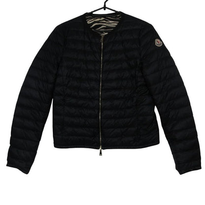 Moncler Down Jacket Miel Giubbotto Reversible Zip Up Zebra Pattern Black