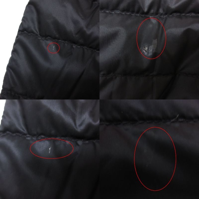 Moncler Down Jacket Miel Giubbotto Reversible Zip Up Zebra Pattern Black