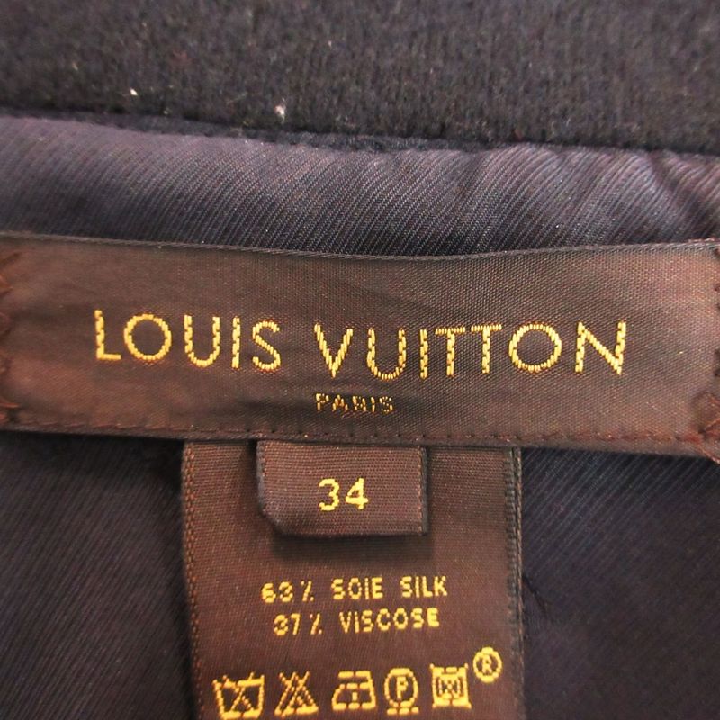 Louis Vuitton Jacket Silk Logo All Over Pattern Outer Zip Up Black