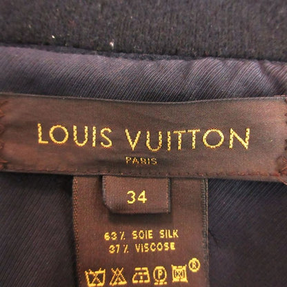 Louis Vuitton Jacket Silk Logo All Over Pattern Outer Zip Up Black