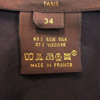 Louis Vuitton Jacket Silk Logo All Over Pattern Outer Zip Up Black