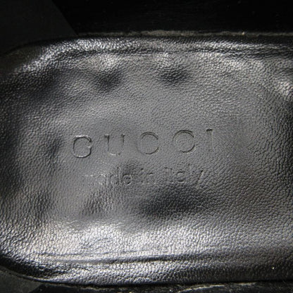 Gucci Loafers Interlocking Patent Leather Shoes Black 9
