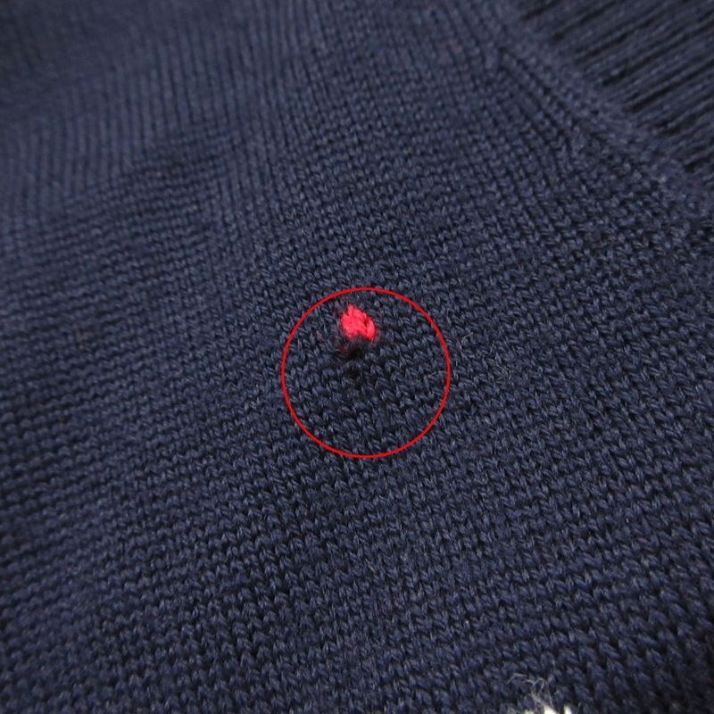 Gucci Knit Glogo All Over Pattern Sweater Neck Lightweight Wool Long Sleeve