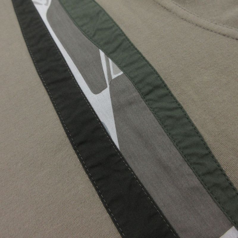Hermes Short Sleeve T-Shirt Onde Colore Pullover Top Khaki Sweater