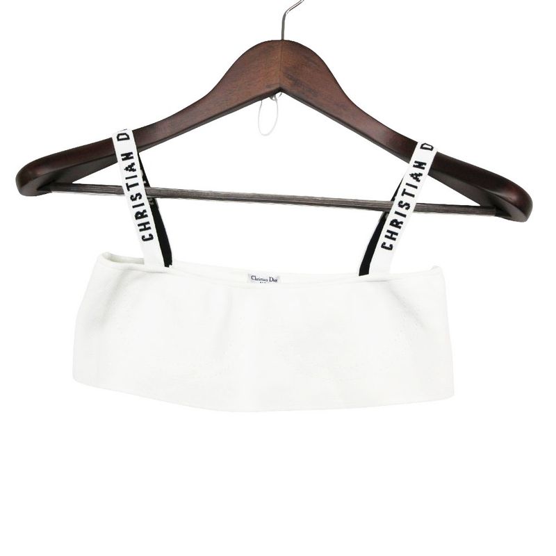 Dior Set Logo Knit Bra Top Inner Wear Top Pants Set White