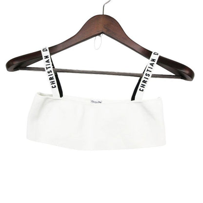 Dior Set Logo Knit Bra Top Inner Wear Top Pants Set White