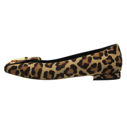 Louis Vuitton Ballet Shoes Shake Line Ballerina Calf Hair Leopard Print Lvlogo