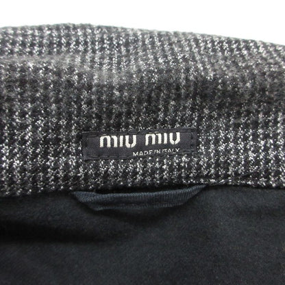 Miu Miu Vintage Archive Jacket Tracker Y2k Houndstooth Pattern Gray