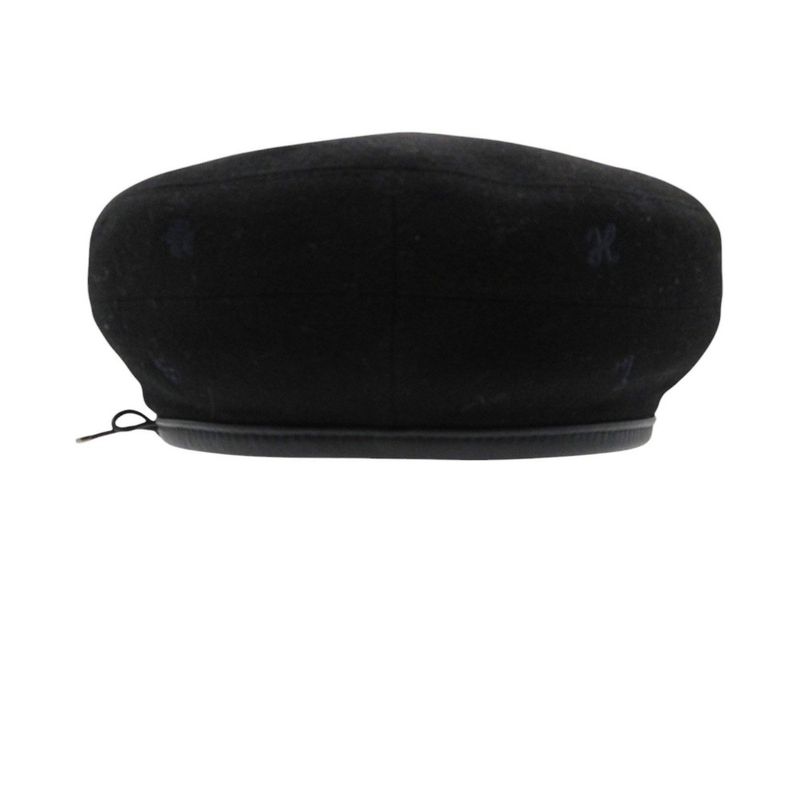 Hermes Beret Cashmere Santo Honore Charm Hat Black Keychain