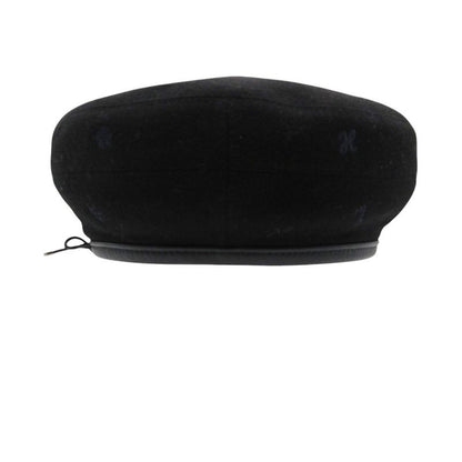 Hermes Beret Cashmere Santo Honore Charm Hat Black Keychain