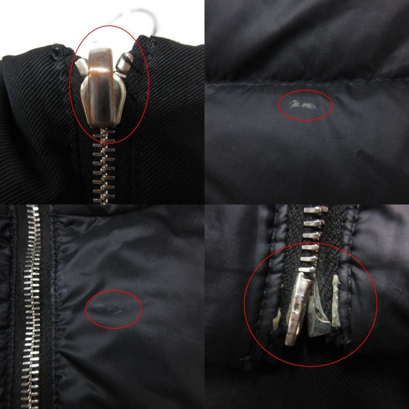 Moncler Down Jacket Colliers Collier Reversible Coat Outer Zip Up Hooded Black