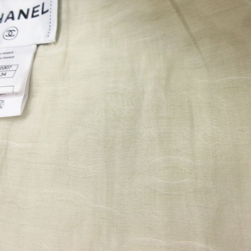 Chanel Jacket Pearl Button Lamb Leather Cropped Ivory