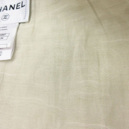 Chanel Jacket Pearl Button Lamb Leather Cropped Ivory