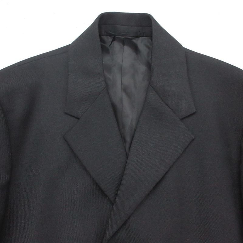 Prada Tailored Jacket Triangle Logo Mohair Wool Black