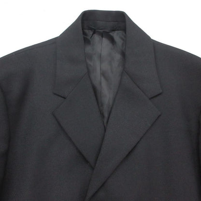 Prada Tailored Jacket Triangle Logo Mohair Wool Black