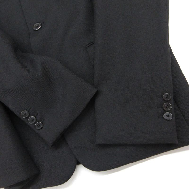 Prada Tailored Jacket Triangle Logo Mohair Wool Black