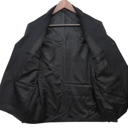 Prada Tailored Jacket Triangle Logo Mohair Wool Black